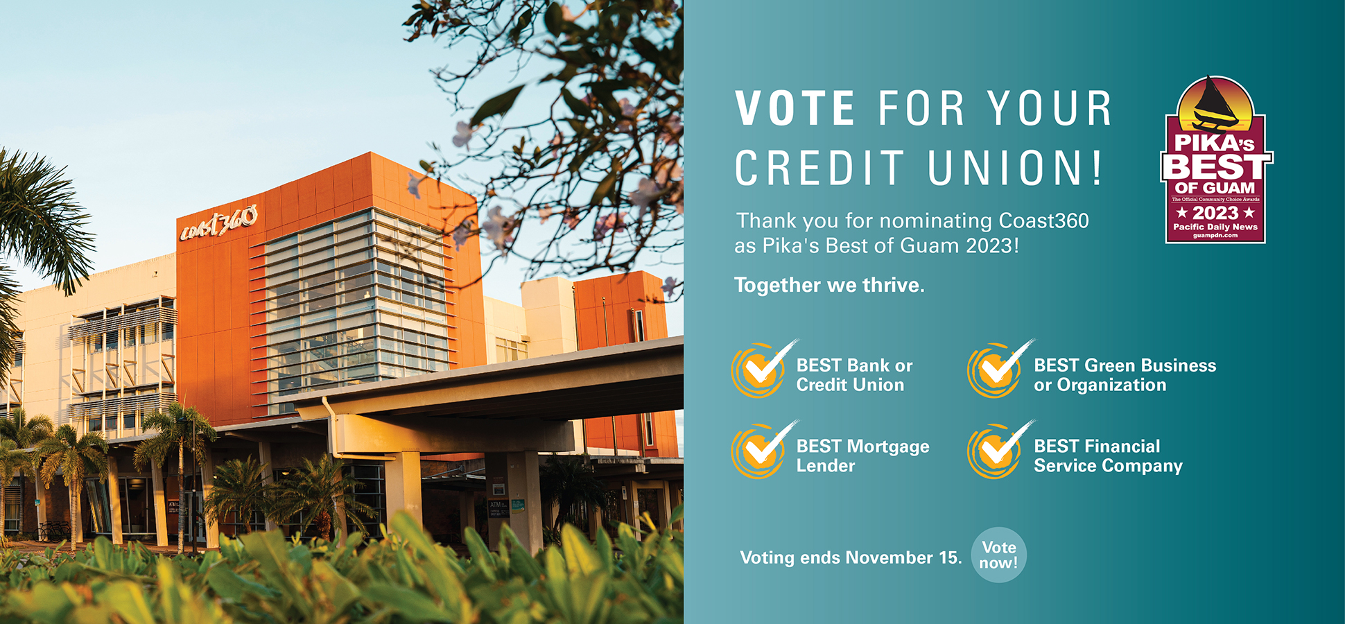 Vote for your credit union as Pikas Best of Guam 2023